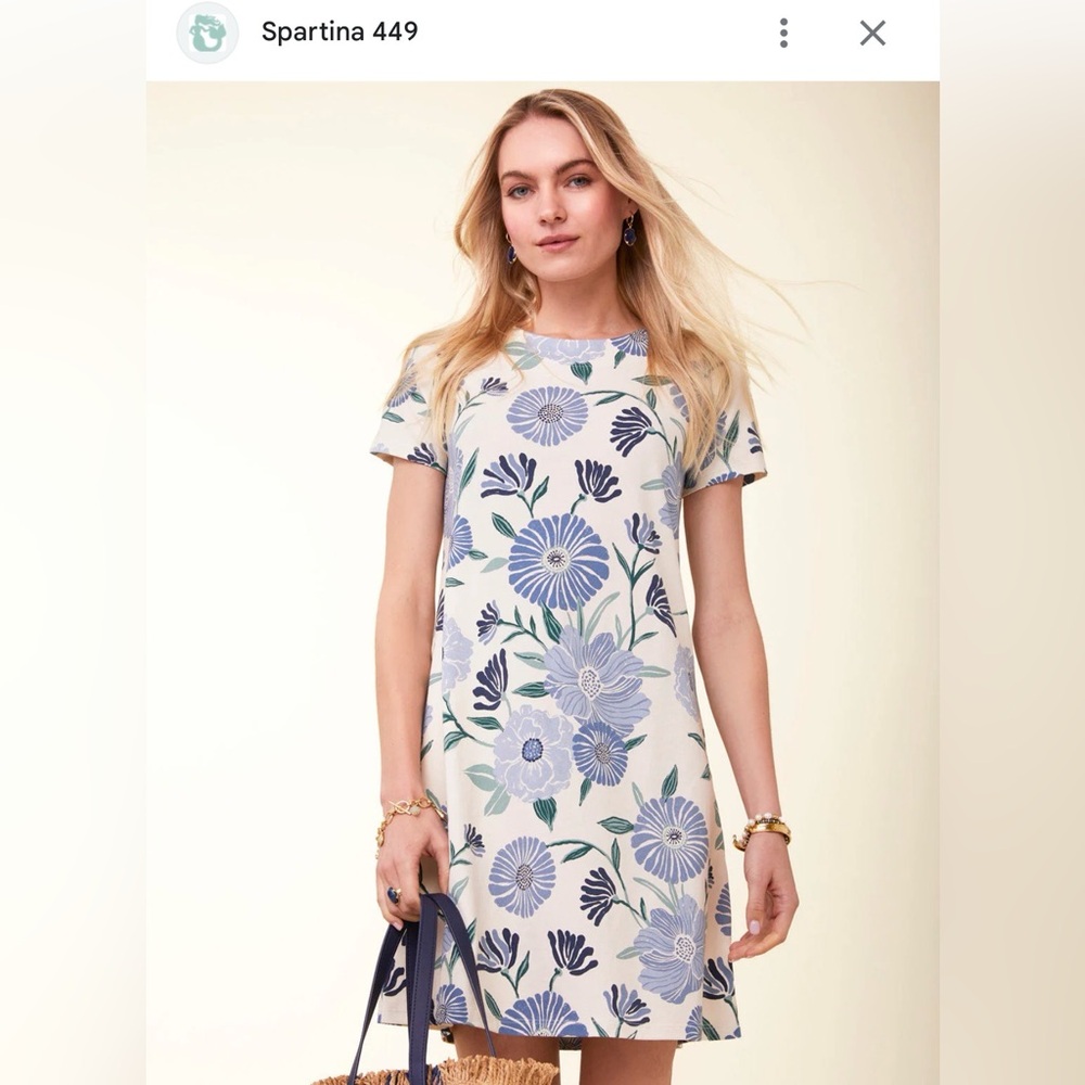 Spartina floral dress sz large NWT